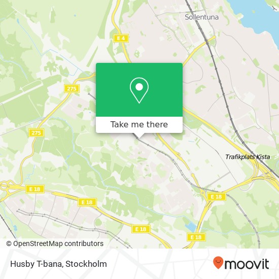 Husby T-bana map