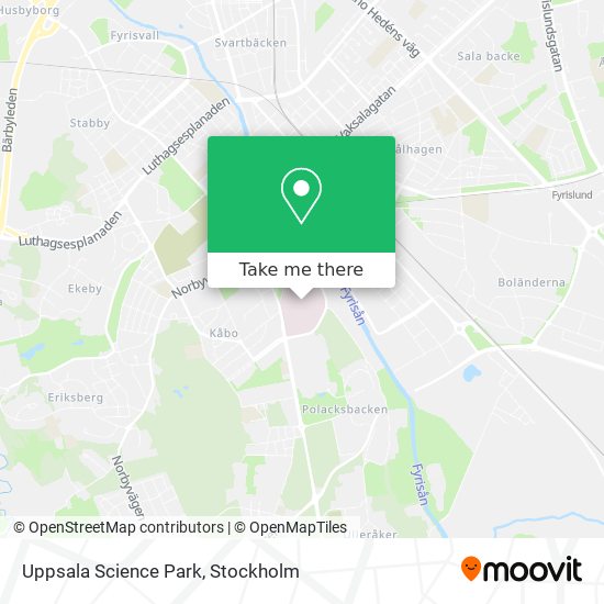 Uppsala Science Park map