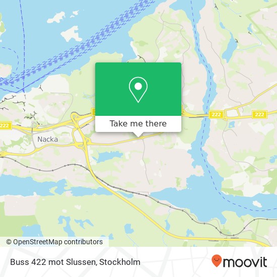 Buss 422 mot Slussen map