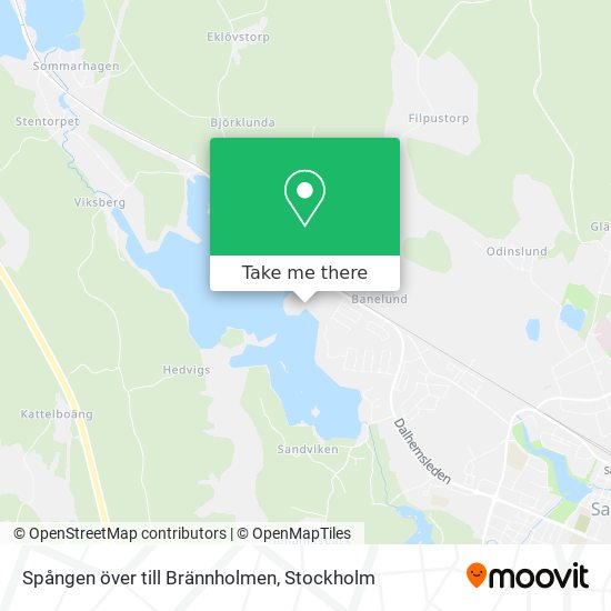 Spången över till Brännholmen map