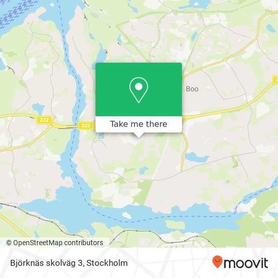 Björknäs skolväg 3 map