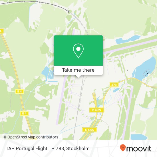 TAP Portugal Flight TP 783 map