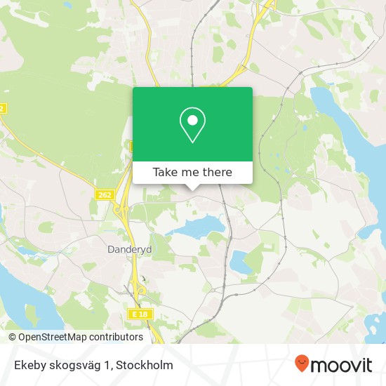 Ekeby skogsväg 1 map