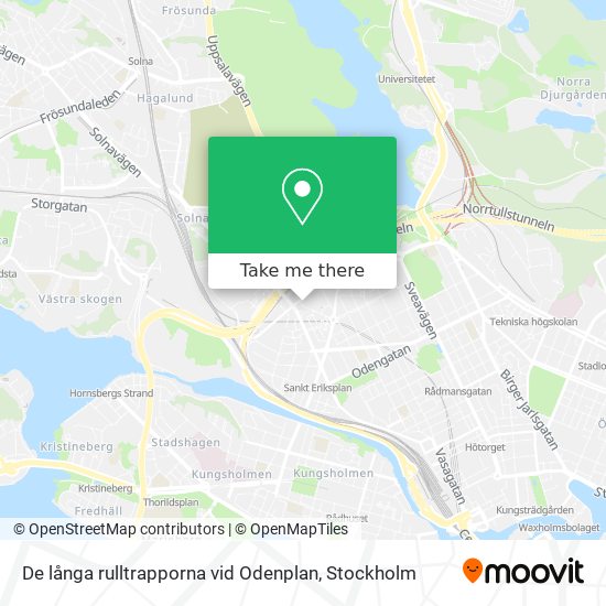 De långa rulltrapporna vid Odenplan map