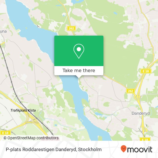 P-plats Roddarestigen Danderyd map