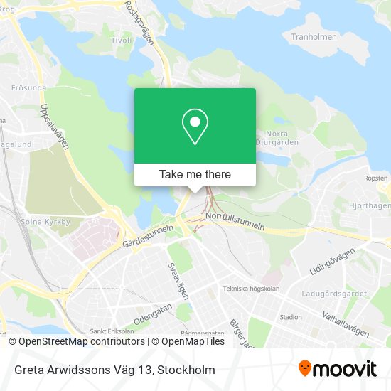 Greta Arwidssons Väg 13 map