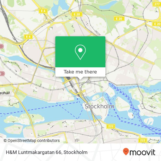 H&M Luntmakargatan 66 map