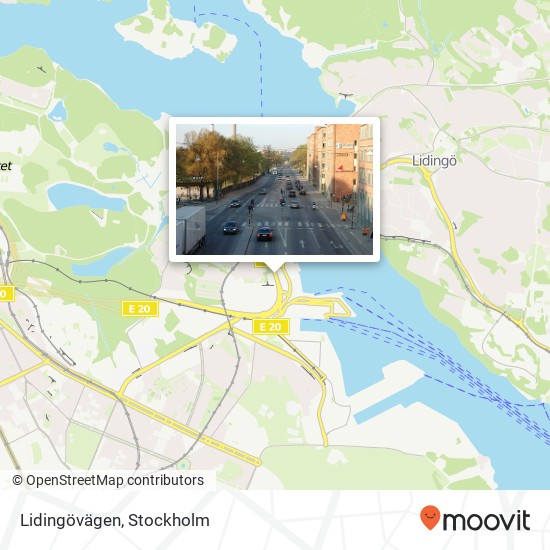 Lidingövägen map