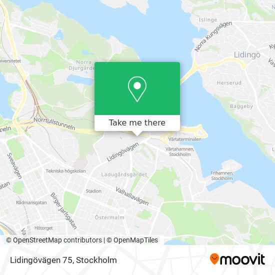 Lidingövägen 75 map