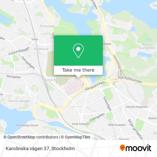 Karolinska vägen 37 map