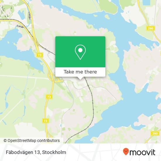 Fäbodvägen 13 map