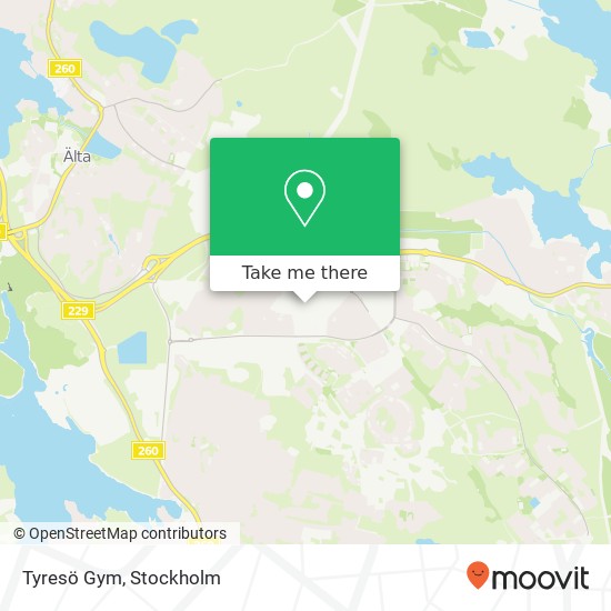 Tyresö Gym map