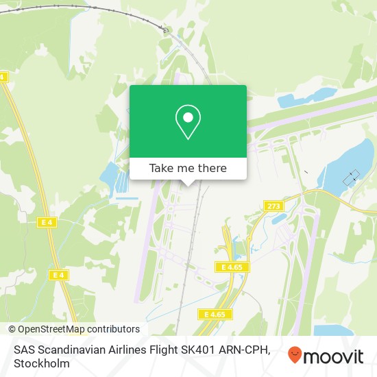 SAS Scandinavian Airlines Flight SK401 ARN-CPH map