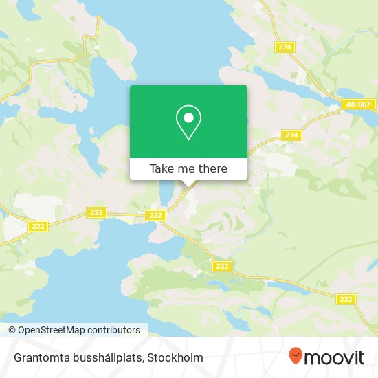 Grantomta busshållplats map