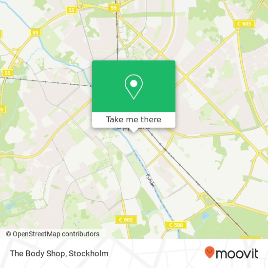 The Body Shop map