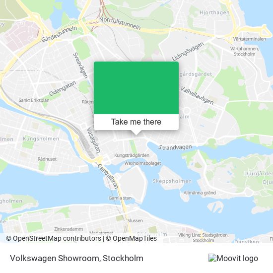 Volkswagen Showroom map