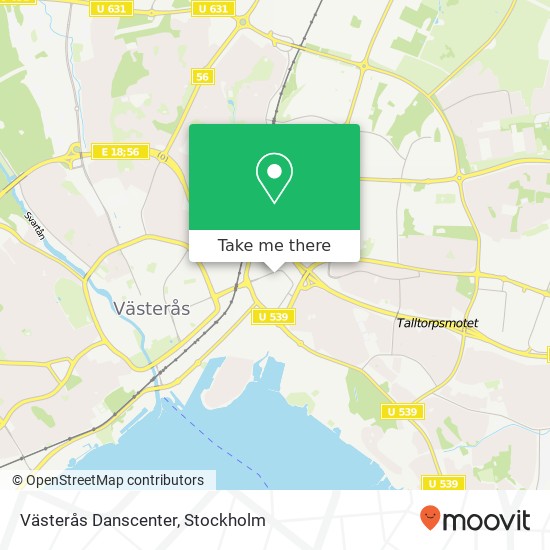 Västerås Danscenter map