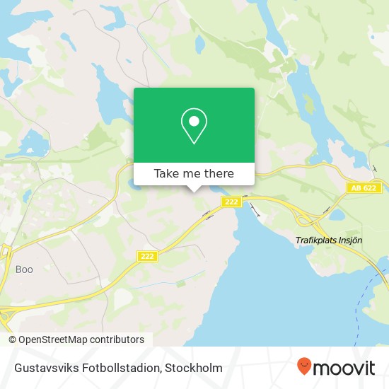 Gustavsviks Fotbollstadion map