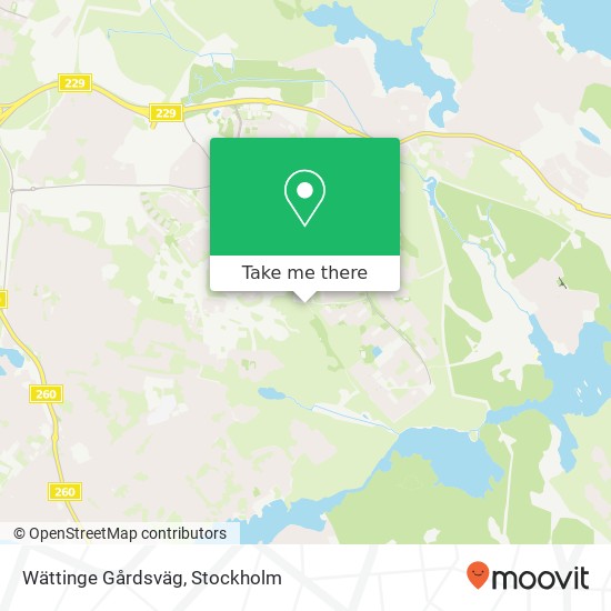 Wättinge Gårdsväg map