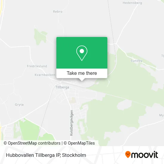 Hubbovallen Tillberga IP map