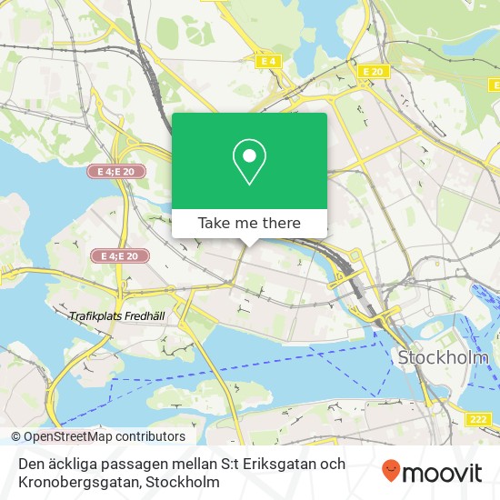 Den äckliga passagen mellan S:t Eriksgatan och Kronobergsgatan map