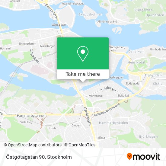 Östgötagatan 90 map