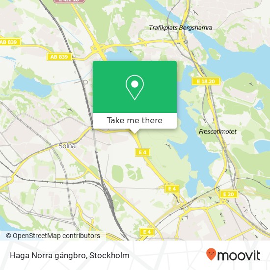 Haga Norra gångbro map