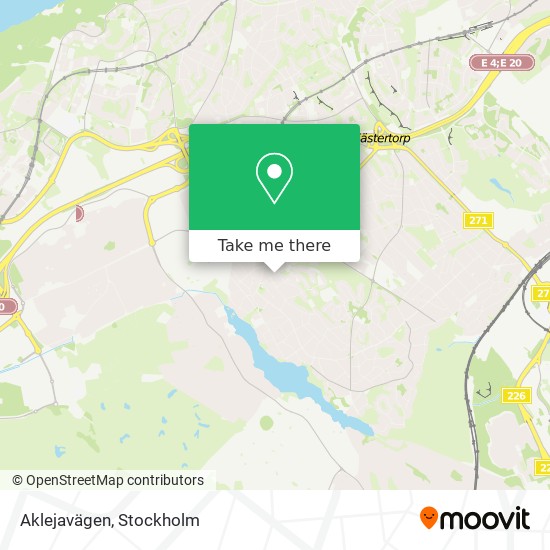 Aklejavägen map