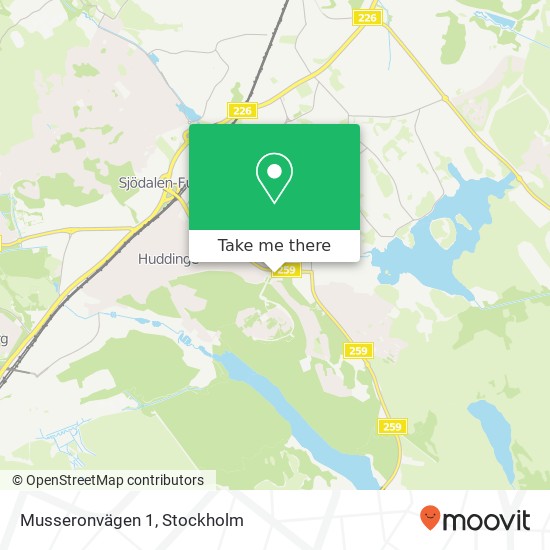 Musseronvägen 1 map