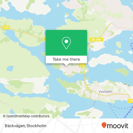 Bäckvägen map