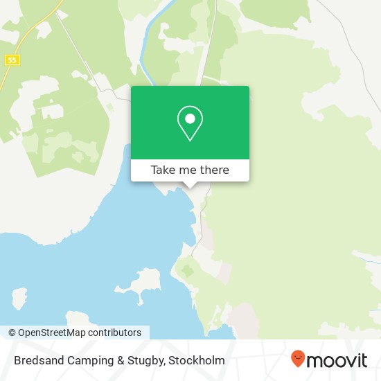 Bredsand Camping & Stugby map