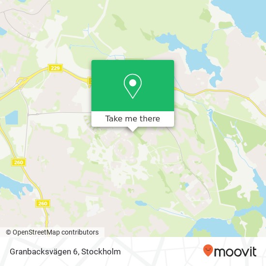 Granbacksvägen 6 map