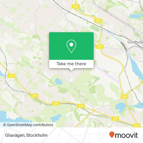 Gliavägen map