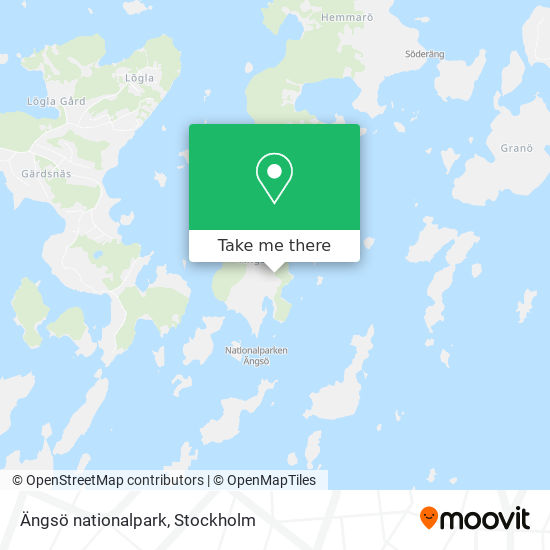 Ängsö nationalpark map