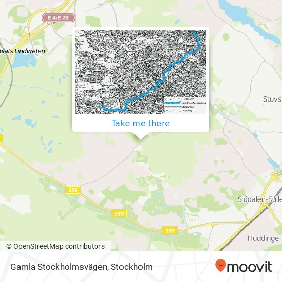 Gamla Stockholmsvägen map