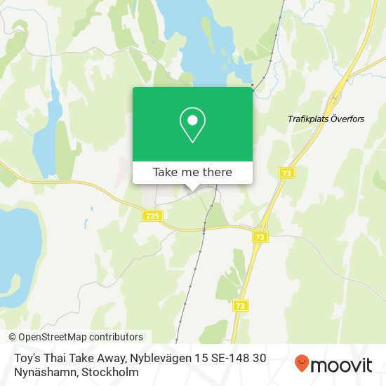 Toy's Thai Take Away, Nyblevägen 15 SE-148 30 Nynäshamn map