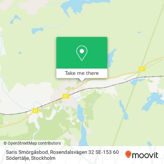 Saris Smörgåsbod, Rosendalsvägen 32 SE-153 60 Södertälje map