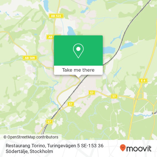 Restaurang Torino, Turingevägen 5 SE-153 36 Södertälje map