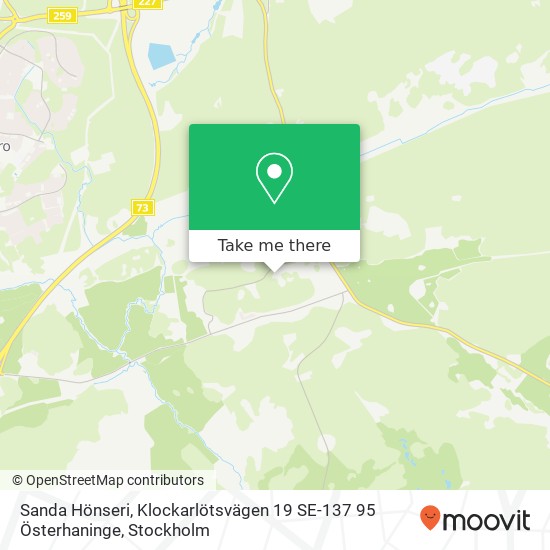 Sanda Hönseri, Klockarlötsvägen 19 SE-137 95 Österhaninge map