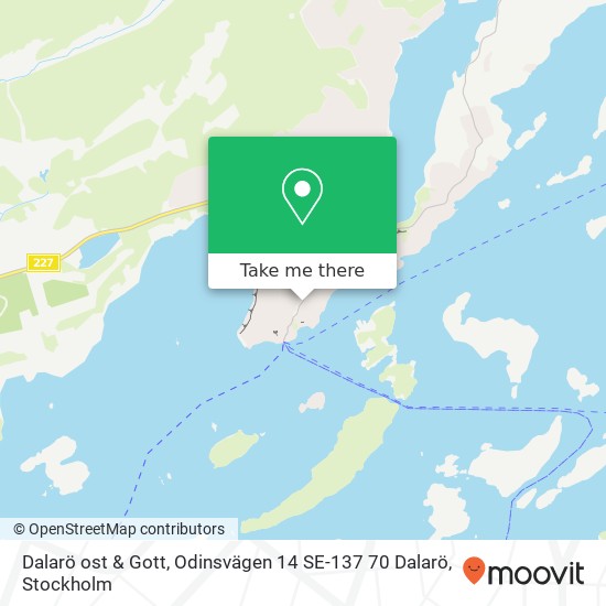 Dalarö ost & Gott, Odinsvägen 14 SE-137 70 Dalarö map