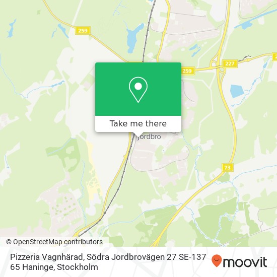 Pizzeria Vagnhärad, Södra Jordbrovägen 27 SE-137 65 Haninge map