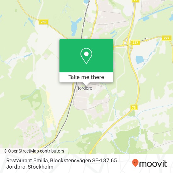 Restaurant Emilia, Blockstensvägen SE-137 65 Jordbro map