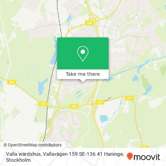 Valla wärdshus, Vallavägen 159 SE-136 41 Haninge map