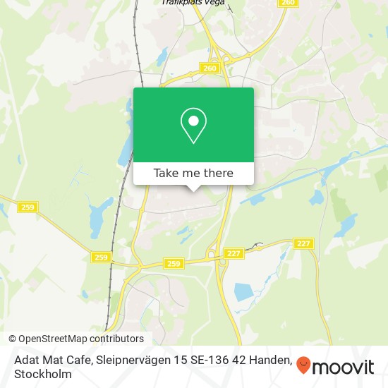 Adat Mat Cafe, Sleipnervägen 15 SE-136 42 Handen map