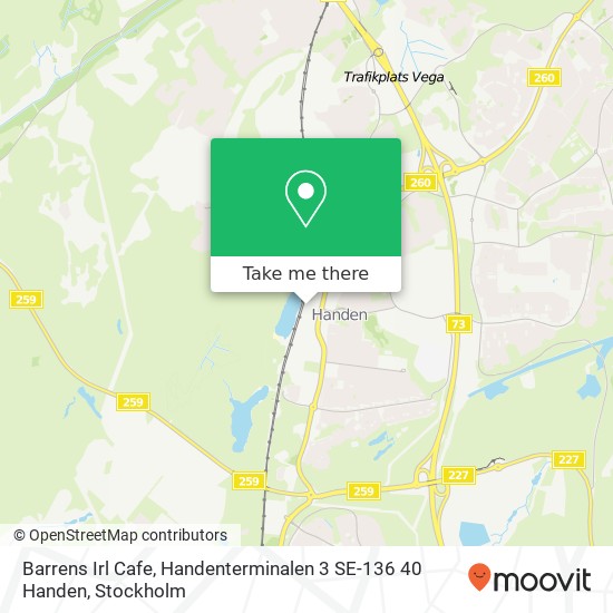 Barrens Irl Cafe, Handenterminalen 3 SE-136 40 Handen map