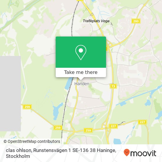 clas ohlson, Runstensvägen 1 SE-136 38 Haninge map