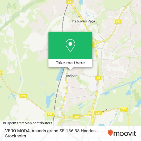 VERO MODA, Anunds gränd SE-136 38 Handen map