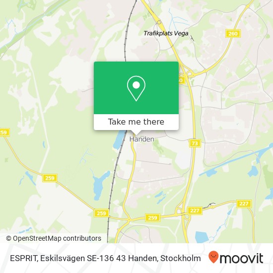 ESPRIT, Eskilsvägen SE-136 43 Handen map