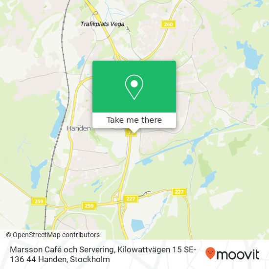 Marsson Café och Servering, Kilowattvägen 15 SE-136 44 Handen map