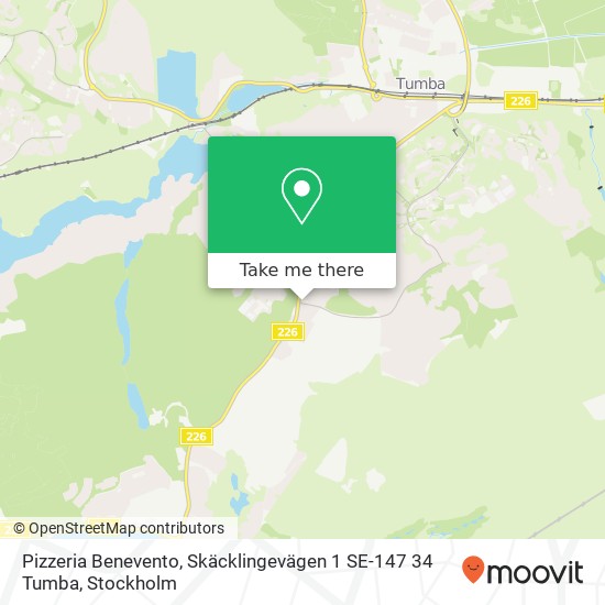 Pizzeria Benevento, Skäcklingevägen 1 SE-147 34 Tumba map